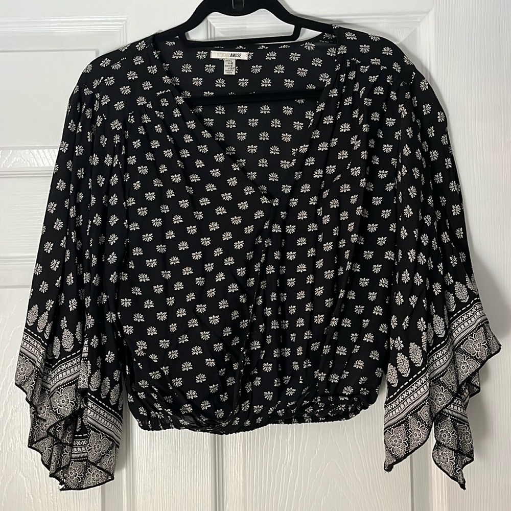 Lotus Patterned Crop Top